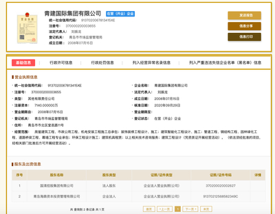 青建國(guó)際集團(tuán)因揚(yáng)塵污染被濟(jì)南主管部門(mén)處罰